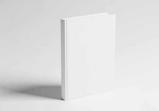 Blank white canvas standing up isolated on white background
