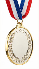 Fototapeta premium Honor medal isolated on a pure white background.