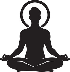 Strong Mind Meditation Silhouette