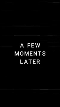 Vertical animation a few moments later text glitch