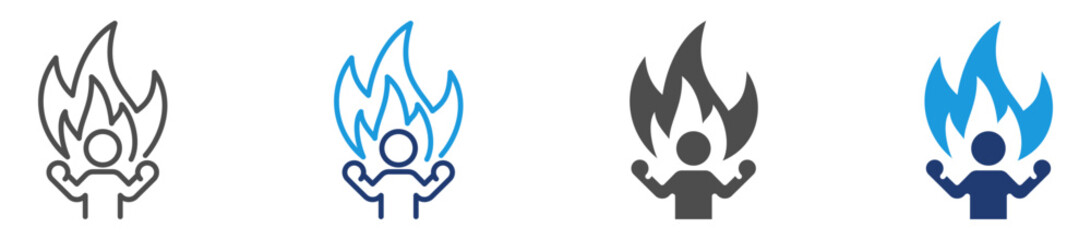 motivation icon sheet with multiple style