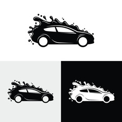 car wash logo vector icon illustration