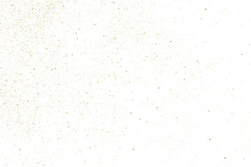 Gold confetti particles scattered on white background © sergio34