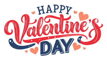 Happy valentines day text isolated