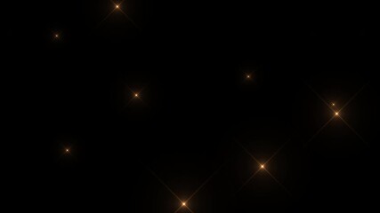 gold glitter stars particles background overlay - Powered by Adobe
