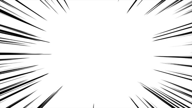 モノクロの集中線、マンガ線