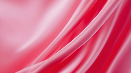 Soft pink curtains background texture with silk satin fabric drape, smooth fold and elegant wave, glossy romantic glow, minimal abstract backdrop design for banner and wallpaper, dreamy calm motion - Powered by Adobe