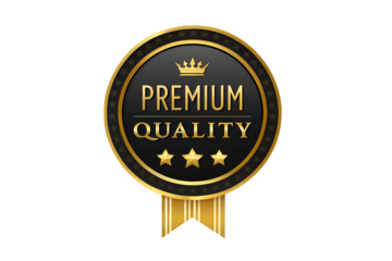 Premium Quality Gold and Black Crown Seal, Luxury Product Vector Badge
Exclusive Premium Quality Guarantee Label, Royal Gold Product Sticker
High-Quality Golden Emblem with Stars and Crown, Top Tier