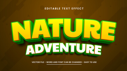 Nature adventure 3d style editable text effect