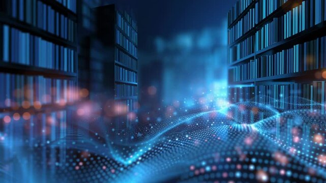 bookshelves in library, modern library with digital catalog