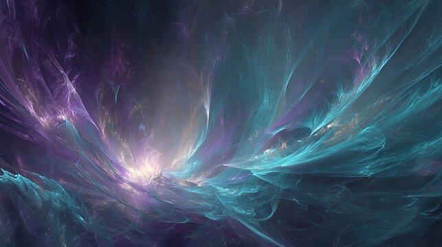 Abstract Colorful Space Nebula