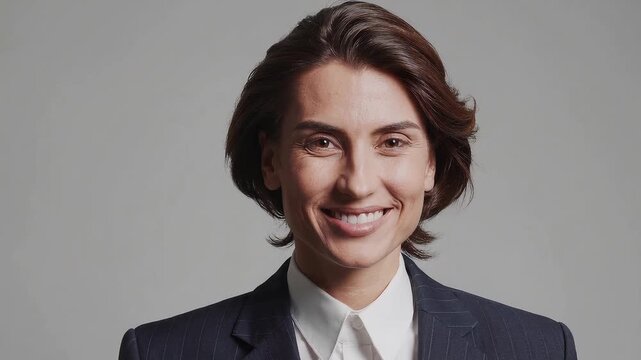 Confident Female Executive Headshot &ndash; seamless loop