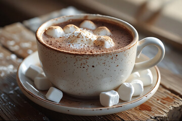 cup of coffee, chocolatemilk with chocolate, cosy photo for christmas