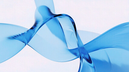 Blue abstract flowing shape