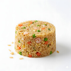 Delicious Seafood Rice: A tantalizing serving of perfectly cooked rice, adorned with succulent shrimp, vibrant vegetables, and aromatic spices, ready to delight your palate.