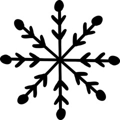 Simple Snowflake Doodle Hand Drawn