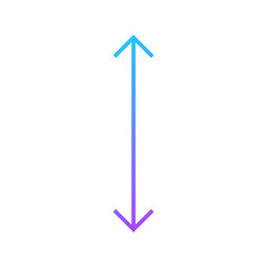 Double Headed Vertical Arrow Height Resize Icon