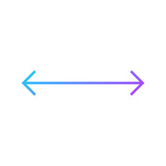 Double Headed Horizontal Arrow Range Resize Icon