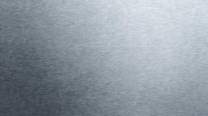 Brushed metal texture creating a shiny silver background with horizontal lines, reflecting light and providing a sleek, modern surface for design and industrial concepts