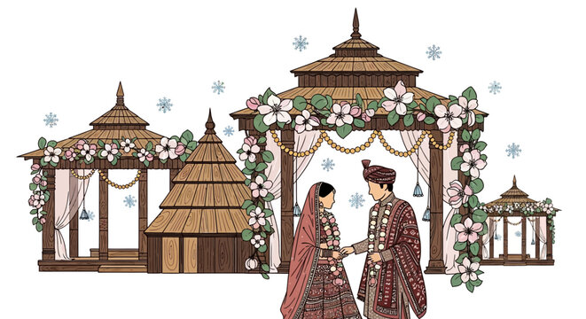sachin and babi light blue dress 8 Hindu Engagement Traditions and Pre-Wedding Ceremonies