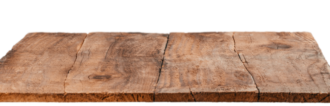 Rustic wooden plank surface with empty copy space for product display or food presentation, top view