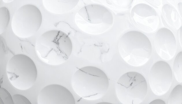 Close-up of a white golf ball with dimpled texture, showcasing its intricate surface design.