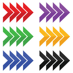 Arrow swipe icon isolated on white background.