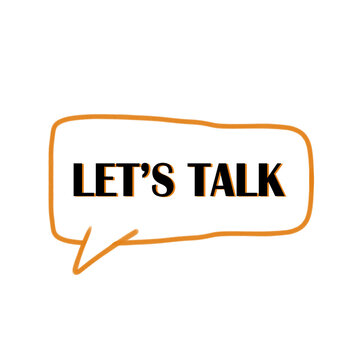 lets talk speech bubble png hand drawn chat box outline transparent message graphic