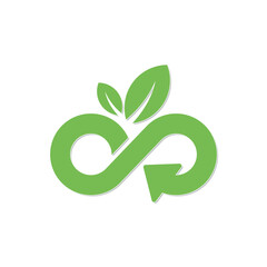 circular economy icons on white background