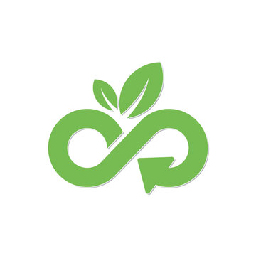 circular economy icons on white background