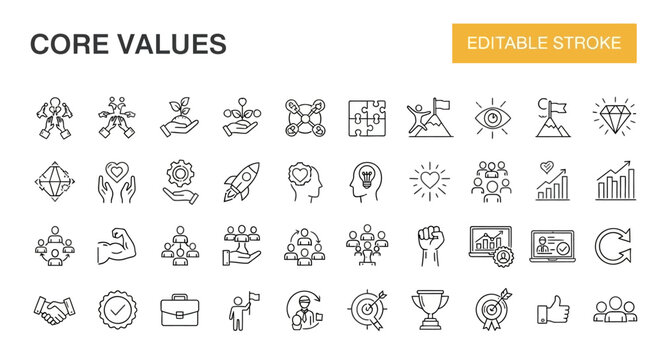 Vector icons celebrating various events and holidays with gift boxes, music, and food, perfect for invitations and decorations