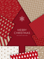 Fototapeta premium Merry and Bright, Merry Christmas, vector, greeting card, social media post, banner, poster, flyer, decoration card, invitation card, Merry Christmas typography, holiday wish card