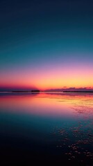 Obraz premium Warm Glow Reflections Across a Peaceful Endless Ocean 