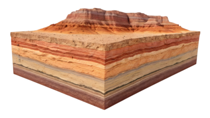 Striking geological formation showing earth layers and textures for scientific study and educational materials