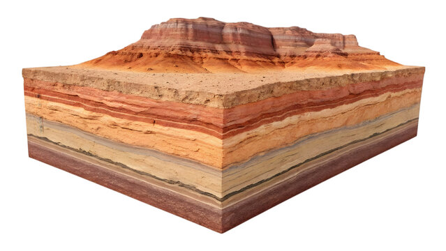 Striking geological formation showing earth layers and textures for scientific study and educational materials