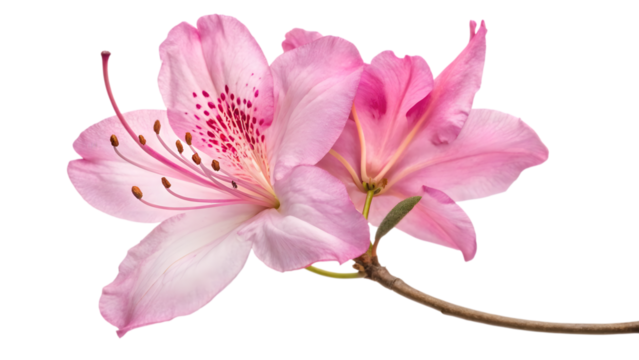 Beautiful pink rhododendron blossoms, perfect for spring greetings and floral design projects