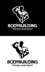 Bodybuilding Logo Minimal Lean Physique Symbol