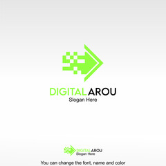 Digital Arou Logo Template Design Vector
