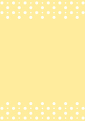 縦の背景　白丸模様の枠　黄色