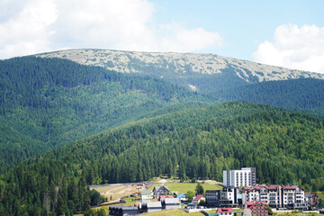 Center of the ski resort Bukovel. Summer holidays in the Carpathian mountains