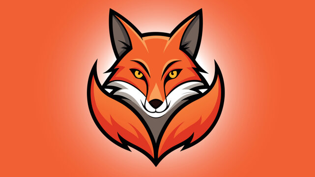 Stylized orange fox head logo inside an oval frame