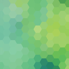Green geometric background. Vector illustration. polygonal style. Hexagons. eps 10
