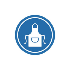 Fototapeta premium Mandatory apron sign icon. protective workwear symbol for safety regulations and hygiene. Vector, illustration