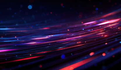 Abstract digital art with vibrant streaks and particles