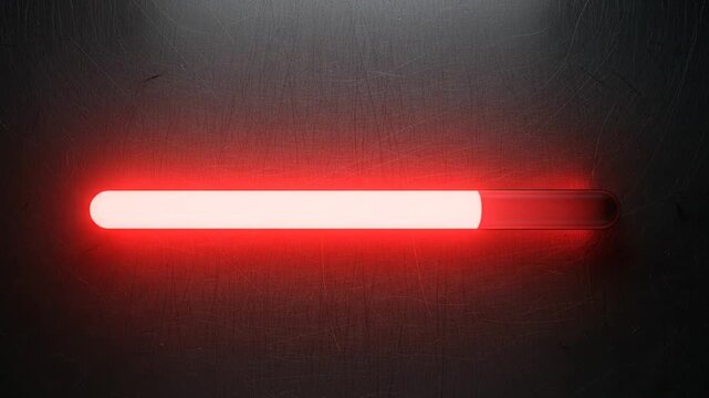 Dynamic red glow scrolling bar animation on dark metallic texture background video