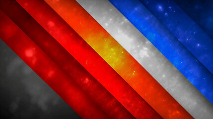 Vibrant Diagonal Stripes Abstract Background with Bold Colors an