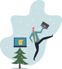 Out of office notice message, vacation or holiday leave sticky on laptop, note or summer break announcement,about a man and his life.