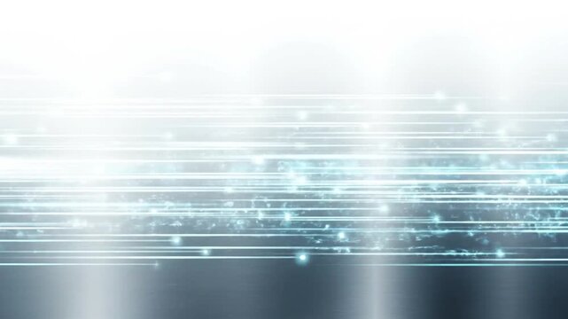 Sleek data flow with silver gradient for corporate presentations and technology