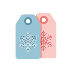 Winter Gift Tags Festive Snowflake Designs for Seasonal Presents and Celebrations