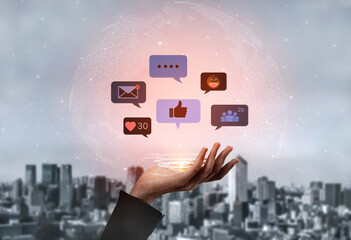 A collection of social media notifications representing user engagement. These alerts for likes, comments, and messages are key to online communication and community interaction. Fermion